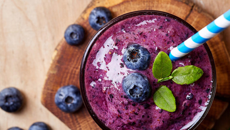 Purple mood food with anthocyanins